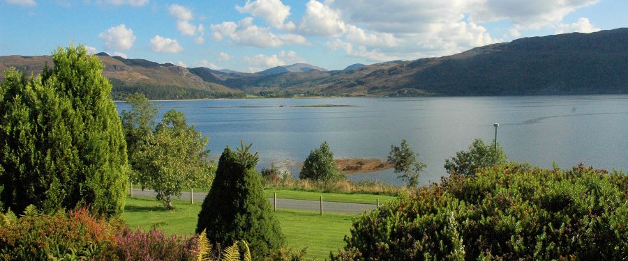 #image2 There are superb views from Strathardle, looking across Loch Carron towards Attadale.